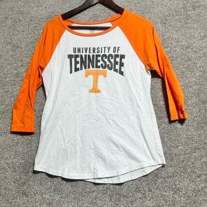 National Collegian University Of TN Woman’s 3/4 Raglan T Shirt Size Medium